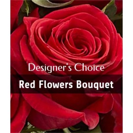 Designer's choice - Red flowers bouquet